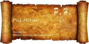 Puj Hilda névjegykártya
